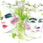 Obraz - twarz mężczyzny i kobiety, przyroda i ptaki na drzewie - Pan daje mi łaskę wytrwania w czystości